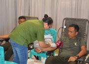 Sambut HUT TNI Ke-78, Keluarga Besar Korem 161/WS Gelar Donor Darah