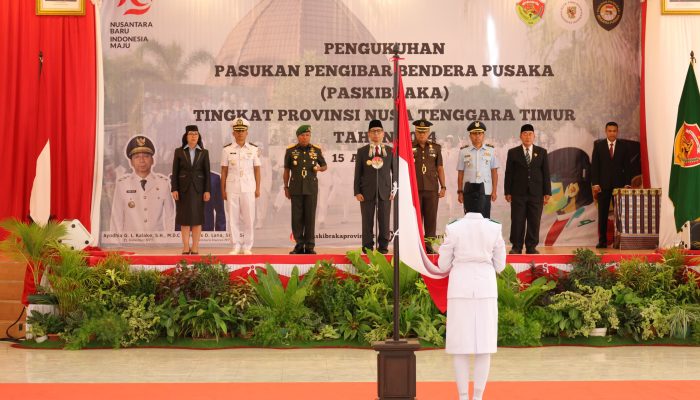 Danrem 161/WS Hadiri Pengukuhan Paskibraka Tingkat Provinsi NTT