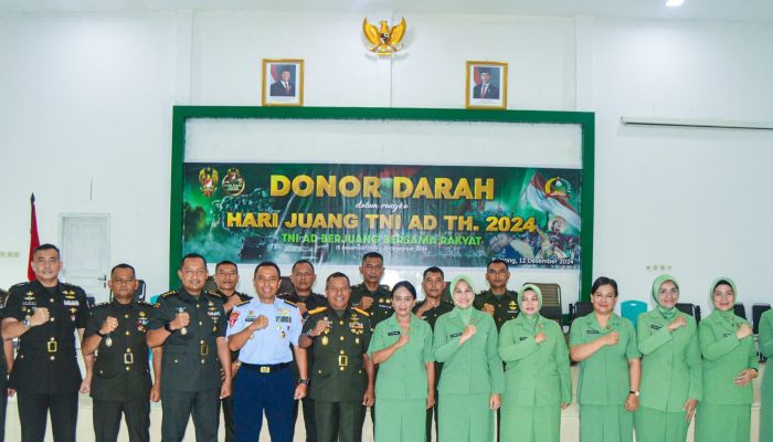 Korem 161/WS Gelar Donor Darah Sambut Hari Juang TNI AD