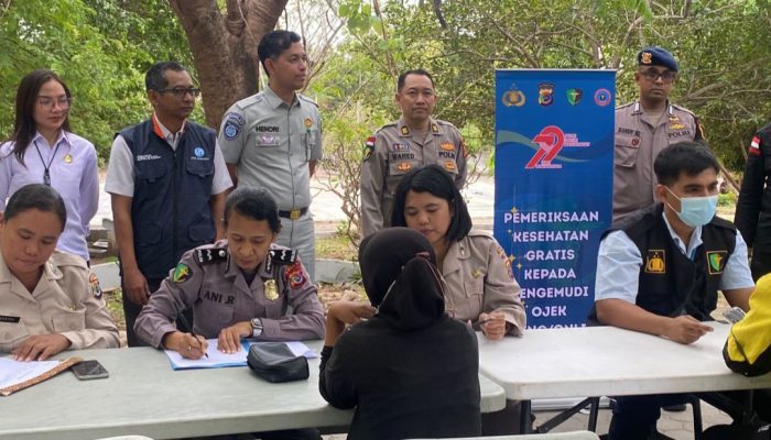 Polda NTT Gelar Pemeriksaan Kesehatan Gratis Serentak bagi 400 Pengemudi Ojek Daring di Sejumlah Wilayah
