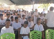 Sat Res Narkoba Polres Belu Sosialisasikan Dampak Buruk Narkoba kepada 200 Siswa Baru SMK Cartintes Atambua