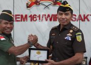 Danrem 161/WS Terima Audiensi Sesjampidmil Kejaksaan Agung RI